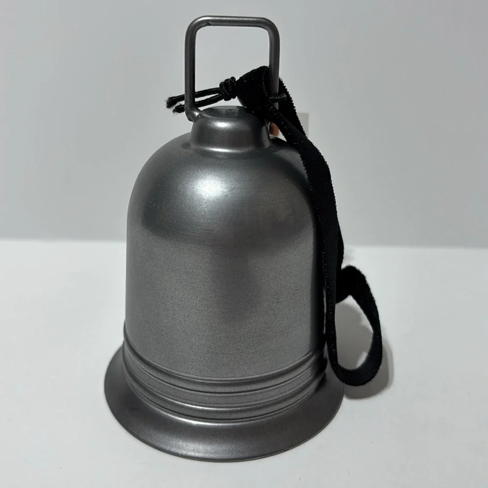 Hearth & Hand 4” Silver Bell with Black Ribbon